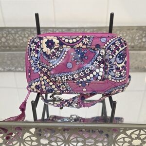 Vera Bradley Purple Pink Paisley Crossbody Wristlet